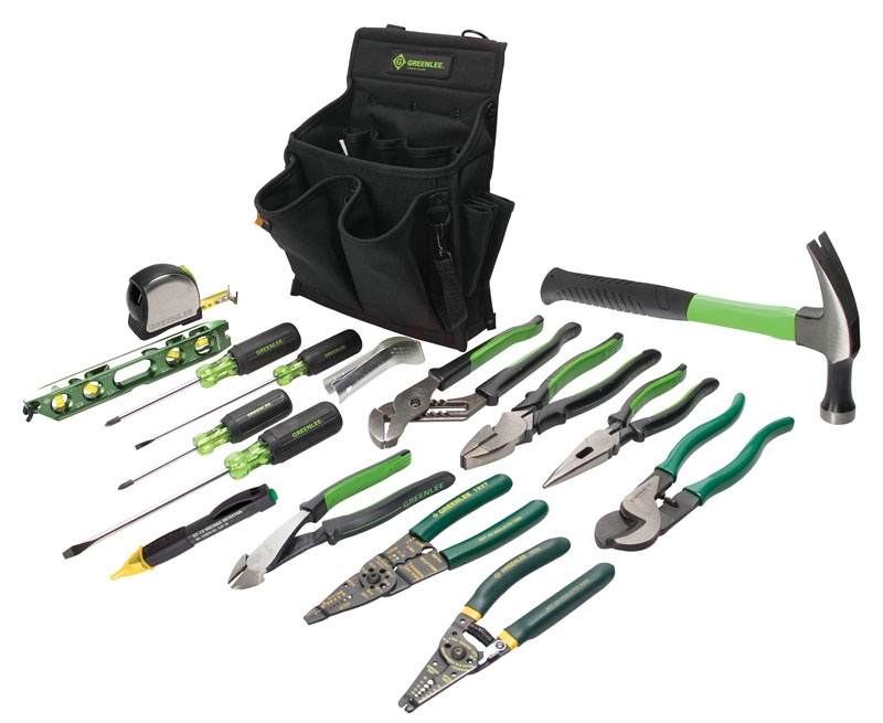 Product image for Greenlee 0159-12 17-Piece Journeyman Tool Kit