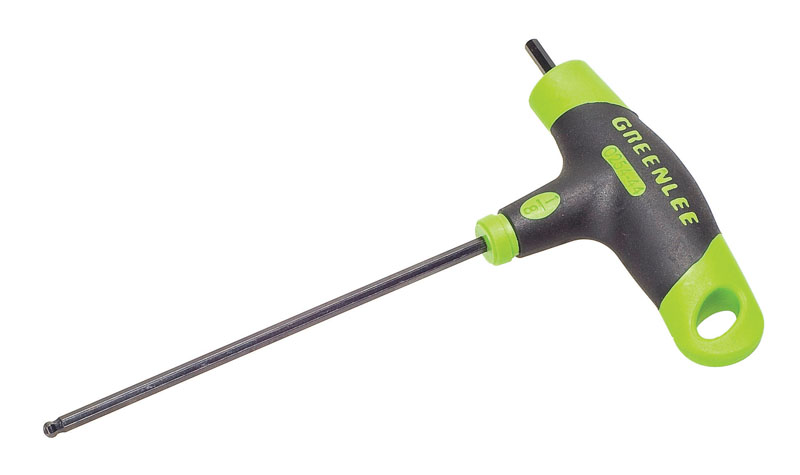 Hex Key T-Handle Driver 1/8".  Heat-treated and tempered for extra strength and durability.  Exceeds ASME/ANSI specifications.  Ergonomic molded grips for max torque and comfort.  Ball end allows up to 30° misalignment.  Square-cut end for high torqu...