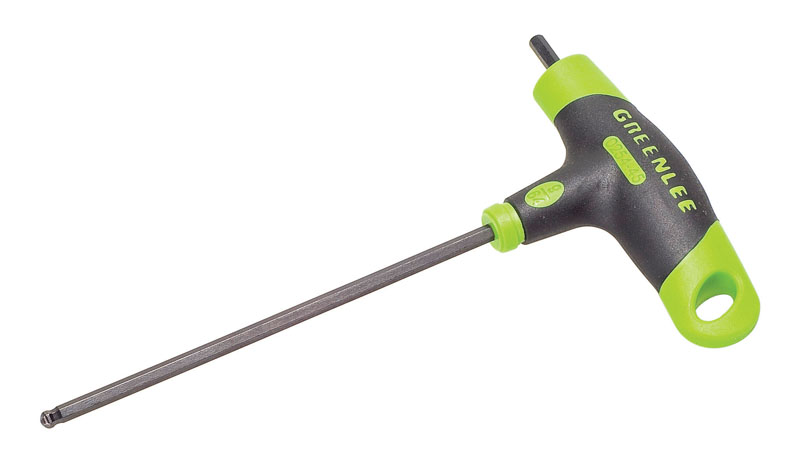 Hex Key T-Handle Driver 9/64".  Heat-treated and tempered for extra strength and durability.  Exceeds ASME/ANSI specifications.  Ergonomic molded grips for max torque and comfort.  Ball end allows up to 30° misalignment.  Square-cut end for high torq...