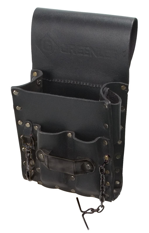 Large main pocket area designed for easy storage and tool access. Four smaller compartments for additional tool organization. Washer rivets for extra strength. Extra large metal tool clip. Tapered compartments for tool stability....