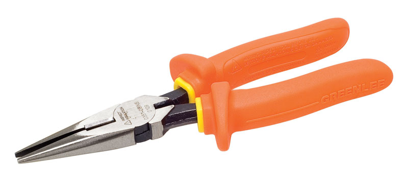 High leverage provides greater cutting  gripping power.  Forged from alloy steel for durability.  Exceeds IEC and ASTM standards.  Safety orange handles provide added visibility and are easily identifiable.  Two layer insulation provides flame & impact resistance.  Guards protect hand from accidental contact.