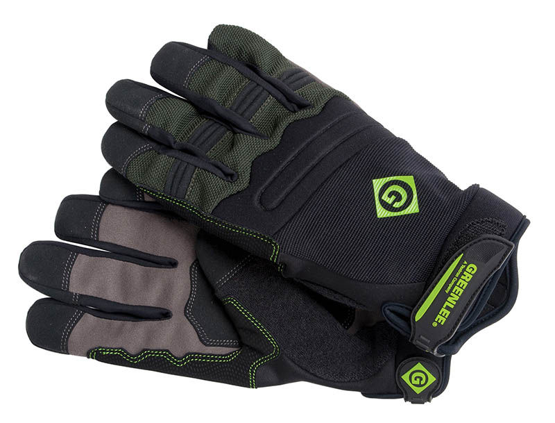 Our new gloves are made from premium materials and are designed to offer an optimal combination of dexterity, comfort and protection.     All of our new gloves include the following features: State-of-the-art moisture management fabric that wicks away sweat to keep hands dry.     High-density foam padding to absorb impact and vibration.     Double-stitched wear pads on the fingers and palms for durability.     Reinforced pull tabs make it easier to put on the gloves while prolonging seam life.     Stretch panels for increased dexterity and comfort.     Molded hook and loop strap adjusts comfortably to the wrists and keeps debris out.     Tradesman - form-fitting, high dexterity work gloves ideally suited for the job site.     Spandex back has corrugated padded knuckles and fingers for extra protection and flexibility.     Terry cloth thumb with flex-weave insert for brow wiping.     Full neoprene cuff with extended underside for added protection and a textured tab for pulling on the gloves.