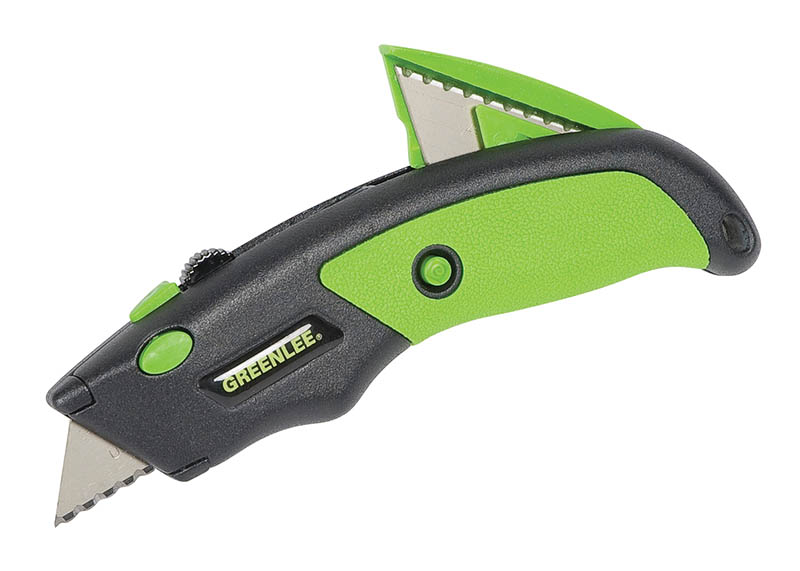 Over-molded for secure, comfortable grip.     Retractable three-position blade for safety and convenience.     Easy front-loading design provides for quick blade change.     Blade storage in pop-up holder.     Note: This is not an insulated tool.
