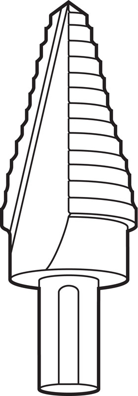 Product image for Greenlee 34411 7/8 x 2-1/8" Steel Knockout Split Tip Step Bit