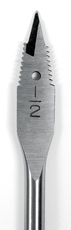 1/2" (12.7) hole diameterBore hardwood, softwood, plywood and drywall. Innovative self-feeding design requires less effort and reduces vibration. Unique tapered design allows existing hole enlargement. 1/4" Quick change hex shank. Forged and h...