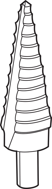 Product image for Greenlee 36020 1.2 x 3-3/4 Inch Steel Multi-Hole Knockout Split Tip Step Bit