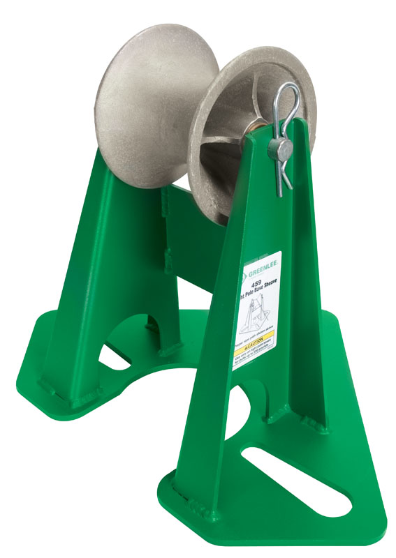 Product image for Greenlee 459 14-1/2" 500 lb Welded Steel Cable Puller Light Base Sheave