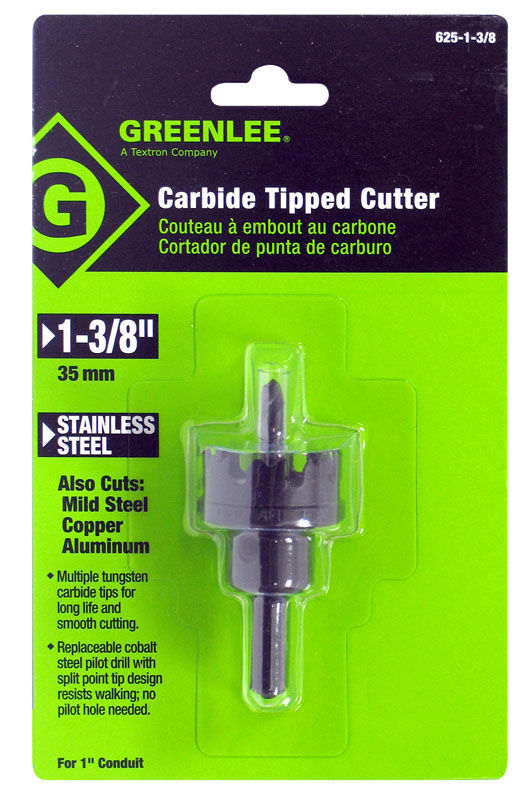 Carbide-Tipped Hole Cutter 1-3/8