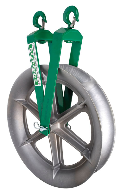 Product image for Greenlee 639 9-3/4" RIGHT ANGLE TWIN YOKE SHEAVE