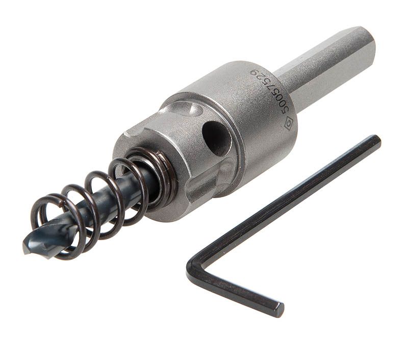 Product image for Greenlee 645-011 3/8" Carbide Shank 5/8 to 2-1/4" Quick Change Hole Cutter Arbor