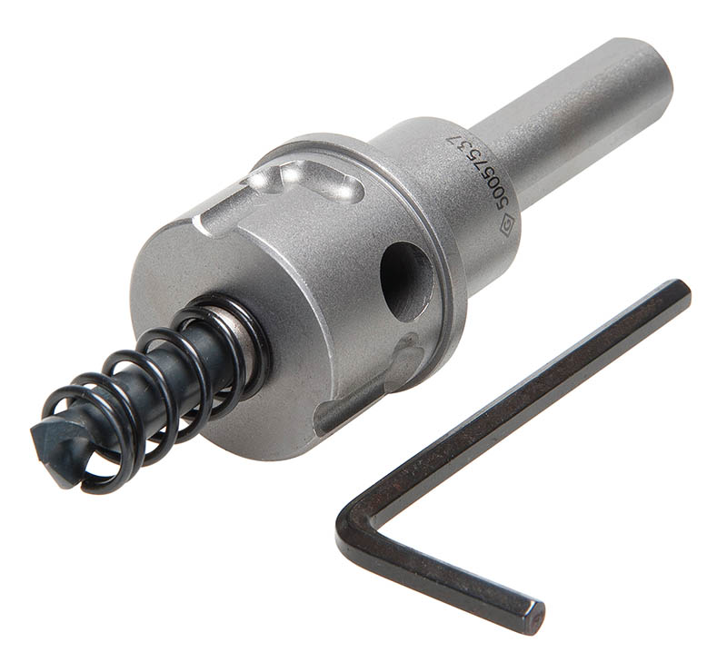 Product image for Greenlee 645-022 1/2" Carbide Shank 2-3/8 to 3" Quick Change Hole Cutter Arbor