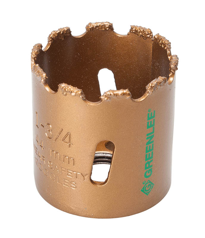 Product image for Greenlee 725-1-3/4 1-3/4" Tungsten Carbide Grit Variable Pitch Hole Saw