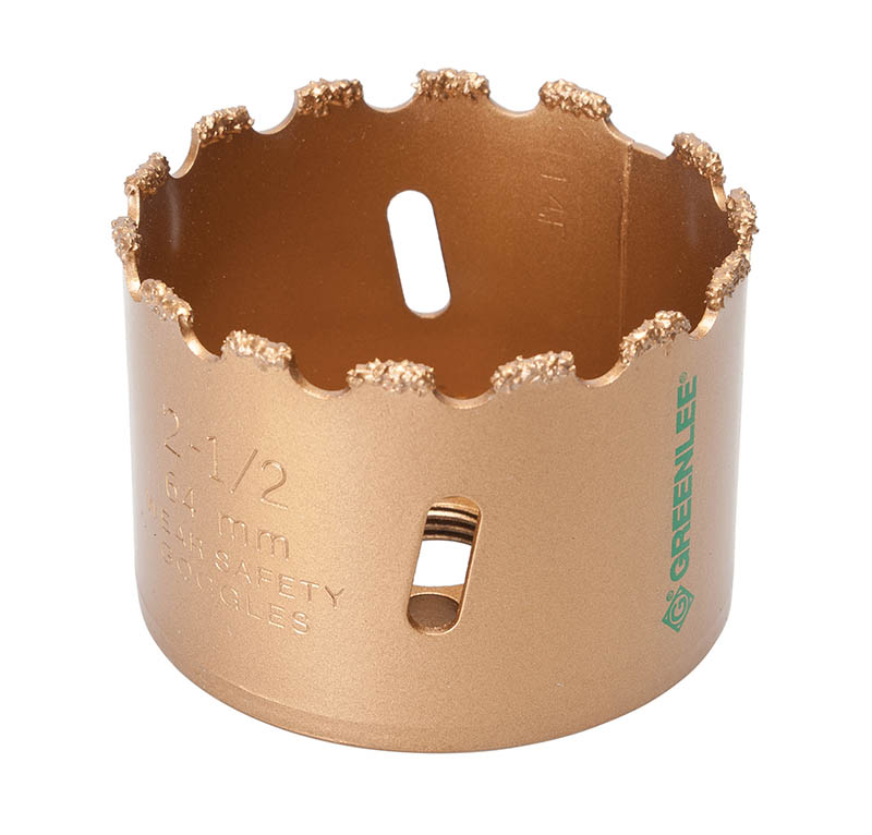 Product image for Greenlee 725-2-1/2 2-1/2" Tungsten Carbide Grit Variable Pitch Hole Saw