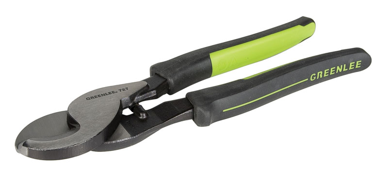 Product image for Greenlee 727M 2/0 AWG 9-1/4" Black Oxide Forged Steel High Leverage Cable Cutter