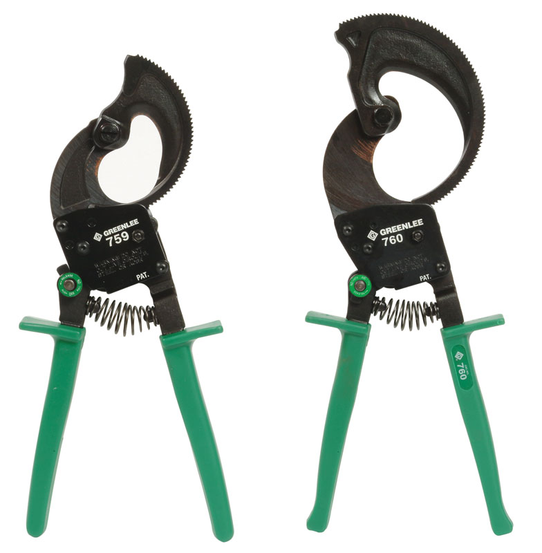 Product image for Greenlee 759 10-1/2" 500 MCM Copper Compact Ratchet Cable Cutter