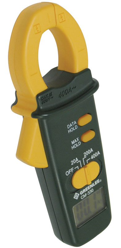 AC current measuring capability up to 400 amps.     Compact size, fits easily into tool pouch.     Data hold and Max hold to capture important readings.     2000-Count LCD.     Lifetime Limited Warranty.     Accessories included: (1) 9V battery, carrying case.     Lifetime Limited Warranty.