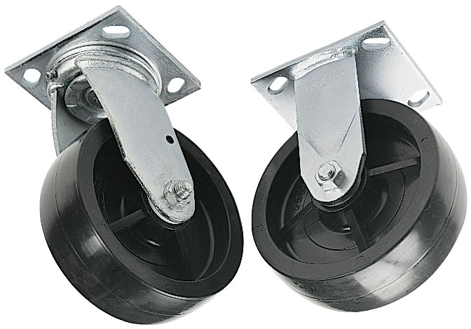 Product image for Greenlee 503 6" Diameter Molded Hard Caster, 2" Tread, 2000lb Capacity (Set of 4 Swivel)