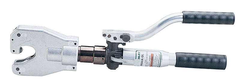 Product image for Greenlee HK06AT 20-3/4" 4 AWG to 500 MCM Copper Open Head Manual Hydraulic Quad-Point Dieless Crimping Tool