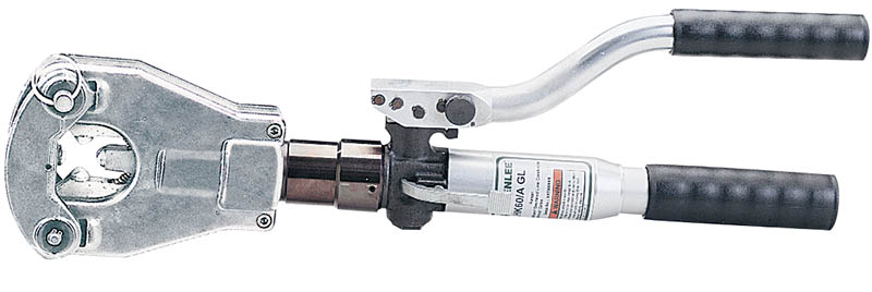 Product image for Greenlee HK06FT 21-1/16" 4/6 AWG to 750 MCM Copper/Aluminum Flip-Top Manual Hydraulic Crimping Tool