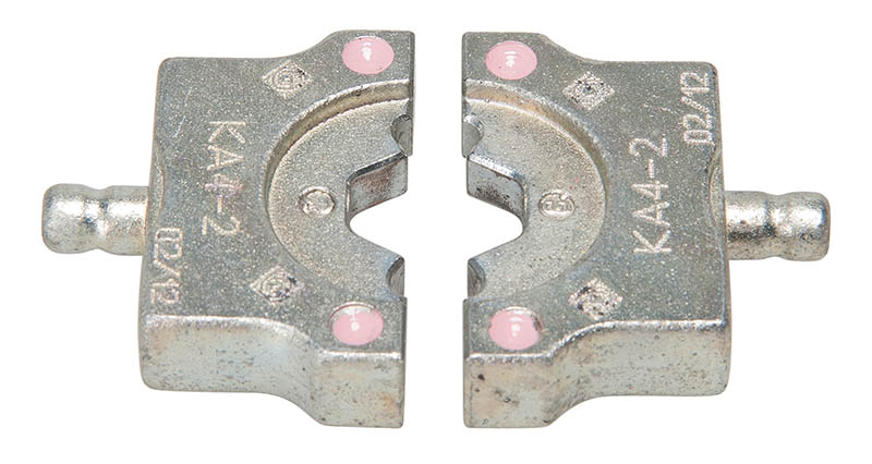 CrImping Die Set for 4 Ton EK410L Tools.  2 AWG Color Coded Pink for  Aluminum Lugs and Splices.