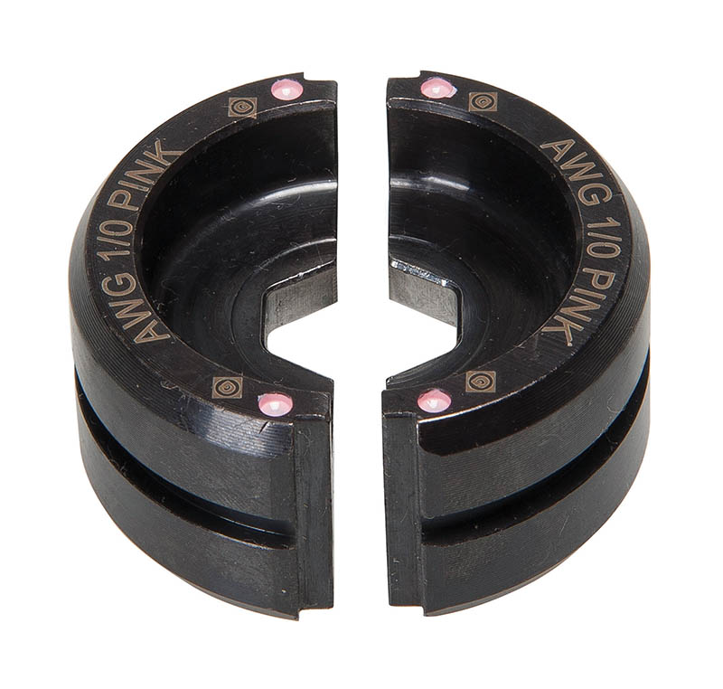 Product image for Greenlee KC22-1/0 Pink Copper Crimping Tool Die