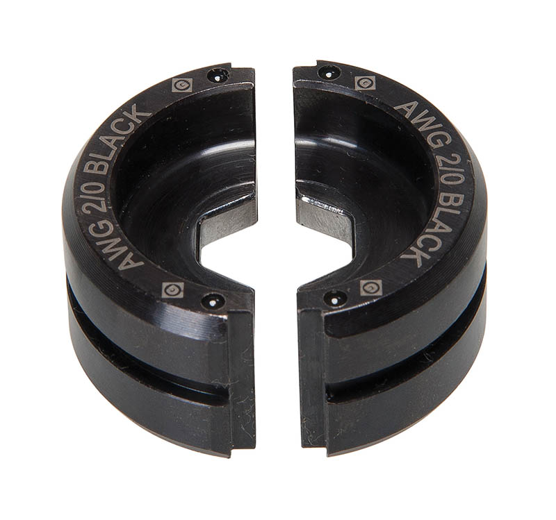 Product image for Greenlee KC22-2/0 Black Copper U Style Crimping Tool Die