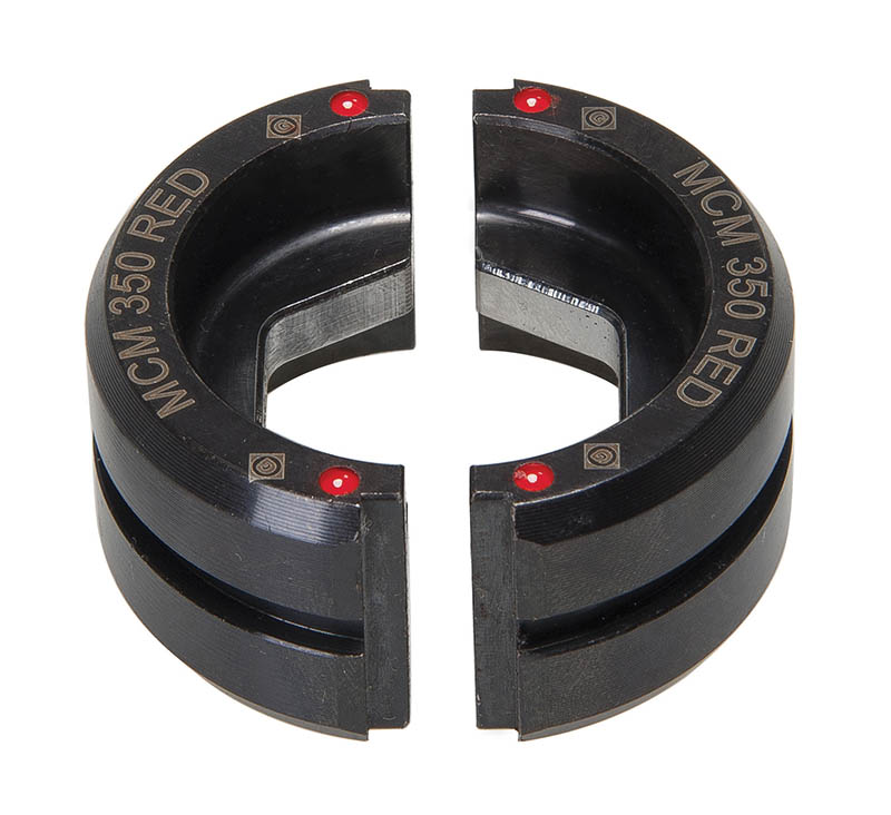 Product image for Greenlee KC22-350 Red Copper Crimping Tool Die