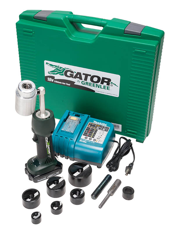 Greenlee LS50L11B 18 Volt Battery Powered Knockout Punching Tool Kit