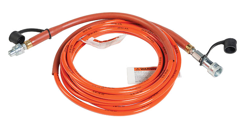 SAE J517 non-conductive hose construction.  Less than 50 micro-amperes leakage when subjected to 100,000 volts/ft for 5 minutes.  UV resistant cover.  Spiraled high tensile aramid fiber reinforcement.