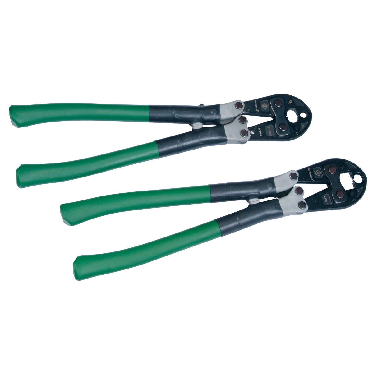 Manual Crimping Tool with D and O Die Grooves.  Designed for crimping a wide range of overhead service entrance connections, overhead splices, and overhead taps.  Easy-to-use MD-6 type 