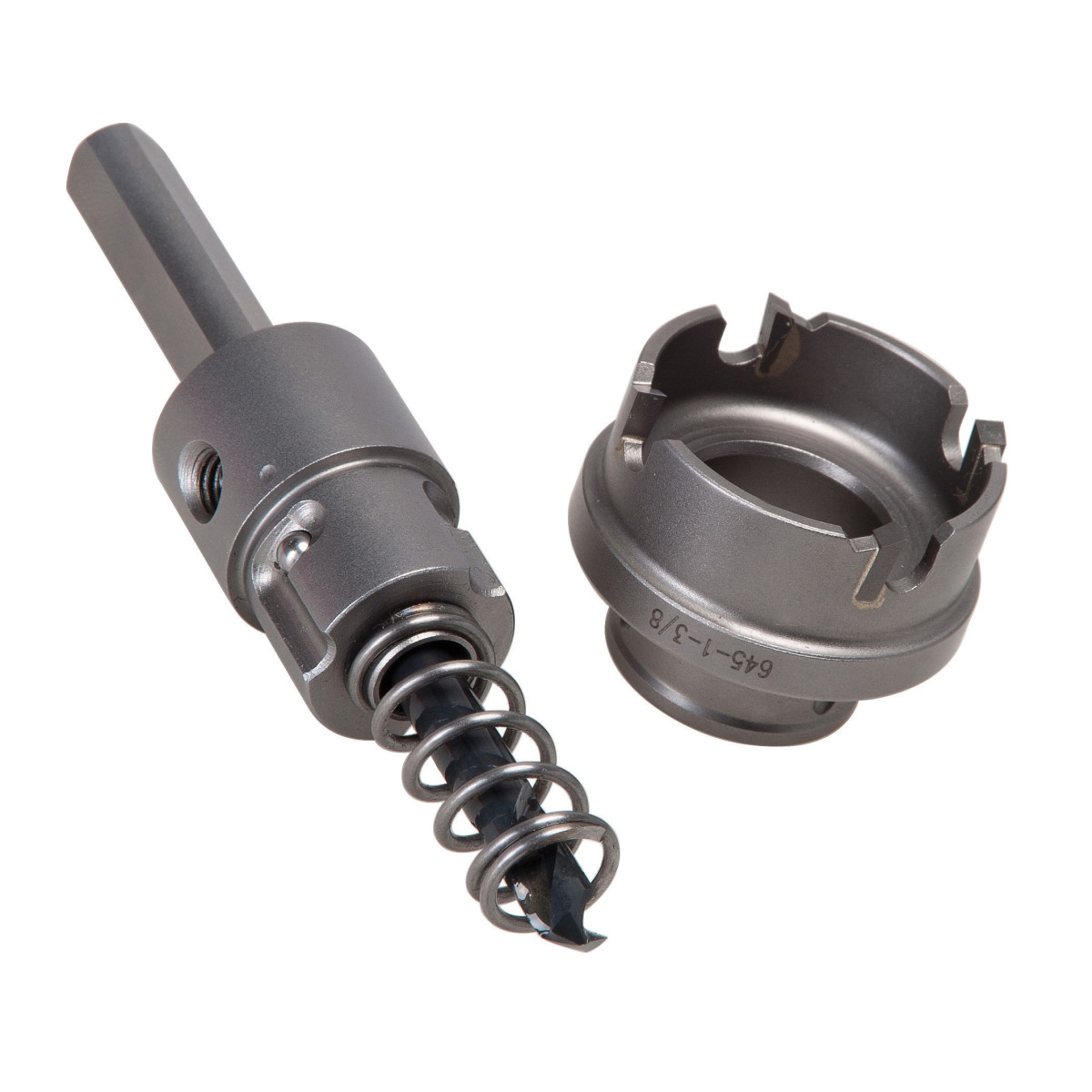 Quick Change Carbide Tipped Hole Cutter 1-1/8" (28.6 mm). Cuts stainless steel quickly and easily. Quick Change arbor allows you to change cutter heads with a simple push and a turn. Use the same arbor for different size cutting heads. Removable...