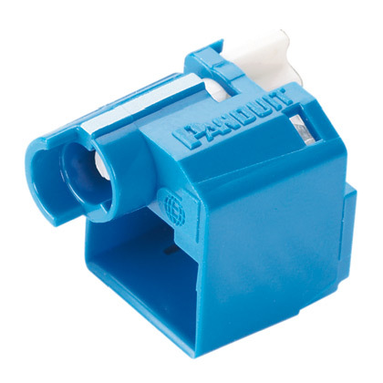 Product image for Panduit PSL-DCPL-BU Standard Lock-in Device, Ten Devices (Blue) and One Tool (Black)