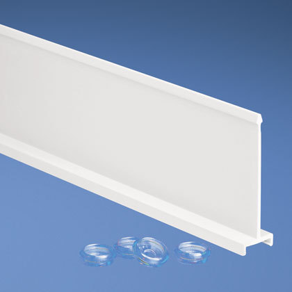 Product image for Panduit NNC75DWH2 Solid Duct Divider Wall, Halogen-Free, 75mm x 2M