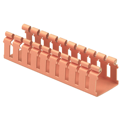 Product image for Panduit H2X2OR6 Channel, Hinged, Slotted Wall, 2" x 2" (50mm x 50mm), 6', FiberRunner, Orange