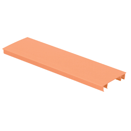 Product image for Panduit HC2OR6 Channel Cover, Hinged, Snap-On, 2" x 2" (50mm x 50mm), 6', FiberRunner, Orange