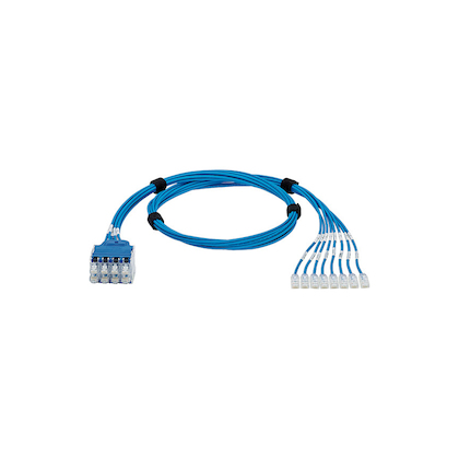 Product image for Panduit QPPEDGAB5M QN Plug Pack Assembly, 6 Pack, IG Cat 6A STP CM/LSZH Cable w/BU Plug Pack, 5m