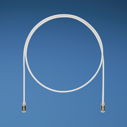 Product image for Panduit STP28X1MYL Cat 6A 28 AWG Shielded Patch Cord, 1 m, Yellow