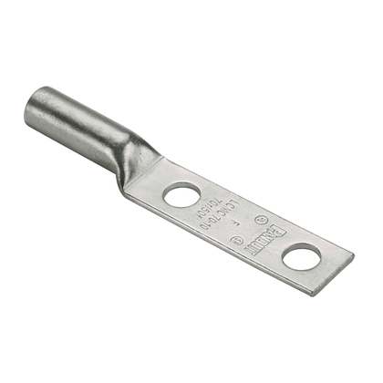 Product image for Panduit LCMC25-12-L Copper Compression Metric Lug, 2 Hole, Long Barrel, 25mm 2r, 16mm 5f/6f, M12 Stud