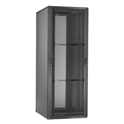 Product image for Panduit N8529BYT 800mmW x 45 RU x 1219mmD N-Type, VED Rdy, Doors, No Sides, CM, Intgrl Top, CN, Black