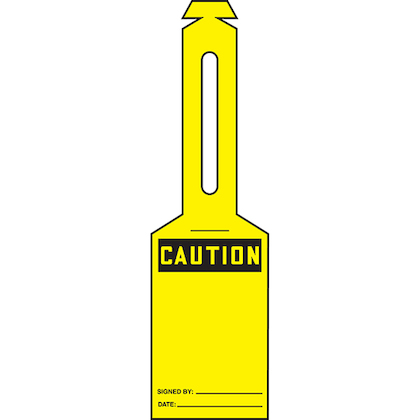 Product image for PAN PVT-1070-Q SFTYTAG,LOOP, CAUTIO