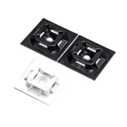 Product image for Panduit ABM100-S6-C Cable Tie Mount, #6 Screw (M3), 1"x1" (25.4mm x 25.4mm), WH