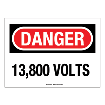 Product image for PAN PPS0710DV007 SIGN,DANGER,13,800