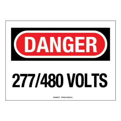Product image for PAN PPS0710DV013 SIGN,DANGER,277/48