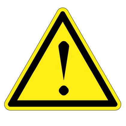 Product image for Panduit PESW-B-9Y ISO Label, Vinyl,'Risk of Danger symbol', 1.0"triangle,10/cd,10 cds/pk,BL/YL
