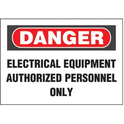 Product image for Panduit PPS0710D70 Adhesive Sign,Polyester,'Danger Electrical', 10"x7", 1sgn/cd, 1 cd/pk, RB/WH