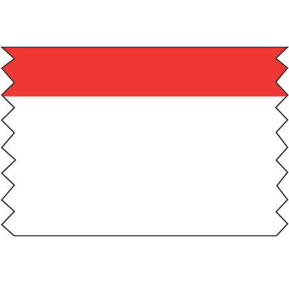 Product image for Panduit T400X000A91 ThermTrans,Continuous Tape, Polyester, 4.00" W x 50' L, White w/1.25" red header, 1 inch core