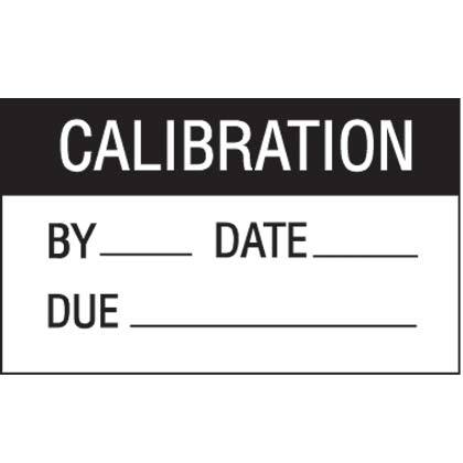 Product image for Panduit PLD-22 Label Dispenser, Polyester,'Calibration', 1.5" x 1", 200 pc/disp, Black/WH