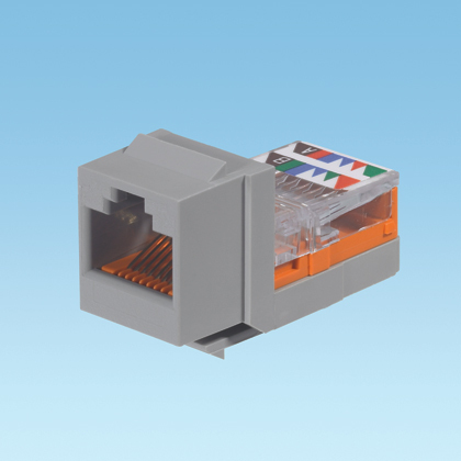 Product image for Panduit NK5E88MIGY NetKey Cat 5e Leadframe Jack, Int'l Gray