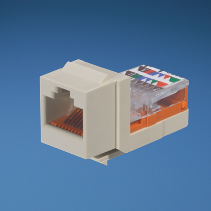 Product image for Panduit NK5E88MIWY NetKey Cat 5e Leadframe Jack, Int'l White