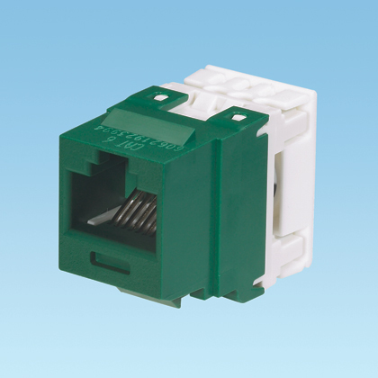 Product image for Panduit NK688MGR NetKey Cat 6 Punchdown Jack, Green